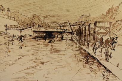 Omer Desiré BOUCHERY (1882-1962), The Canal...