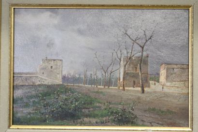 Pinto. 
School of the XXth century, Landscape,...