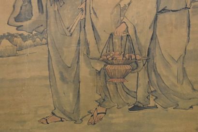 Far East. Pendant representing a scene of...