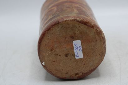MEXIQUE 
Vase in terra cotta of cylindrical...