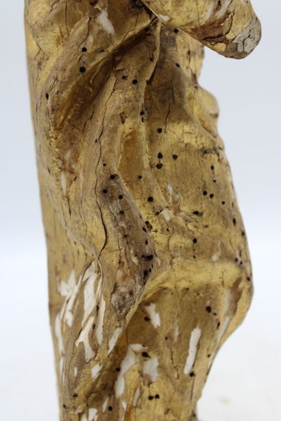 Sainte femme en bois sculpté en ronde-bosse,...