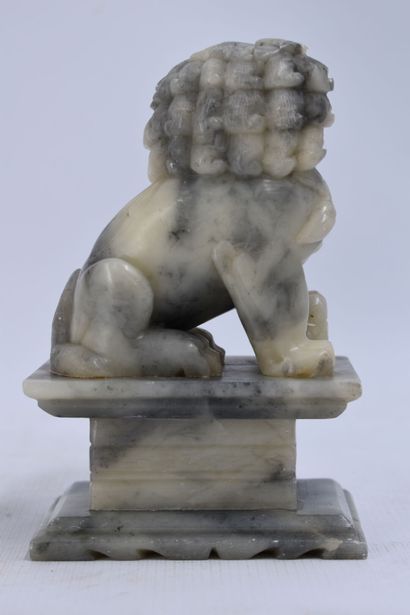 Meeting of two sculptures in hard stone including...