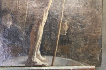 Ecole du début du XXe siècle 
Nude male model....