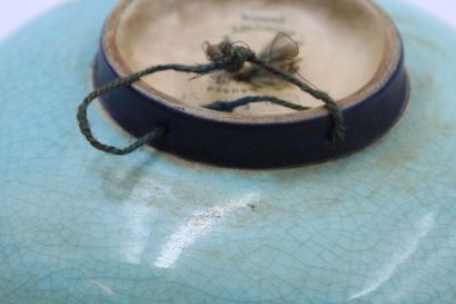 Meeting of two plates one in porcelain with...