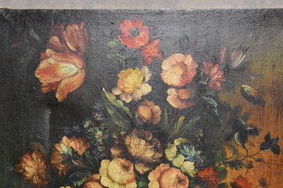 Ecole du Nord.
Still life with bouquet, oil...