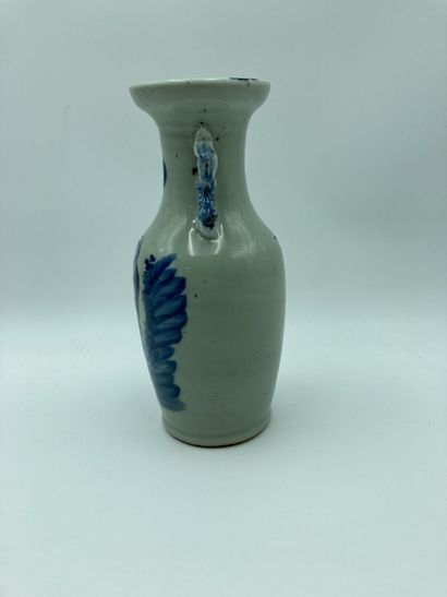 Vase of baluster form out of enamelled ceramics...