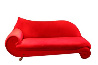 Sofa BRETZ model GAUDI in red velvet fabric...