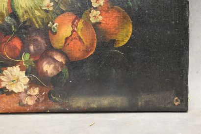 Ecole du Nord.
Still life with bouquet, oil...