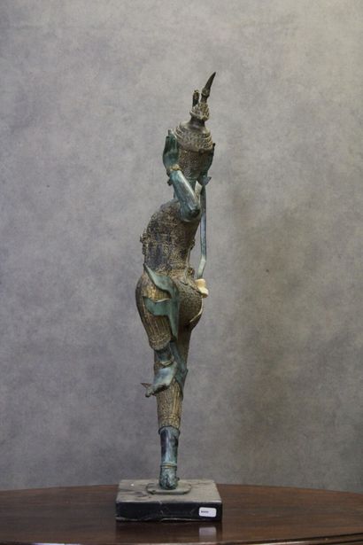 THAILAND. Archer in patinated and gilded...