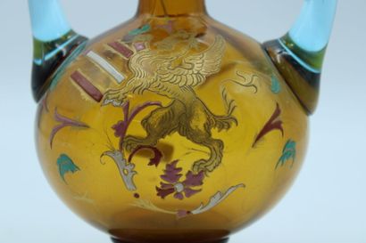 AUGUSTE Jean (1830 - 1904). Vase with handles...