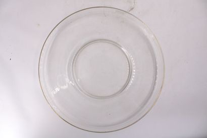 Glass punch service blown and enamelled composed...