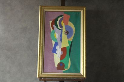 Ecole cubiste 
Composition, oil on canvas,...