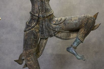 THAILAND. Archer in patinated and gilded...