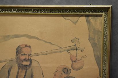 Far East. Pendant representing a scene of...