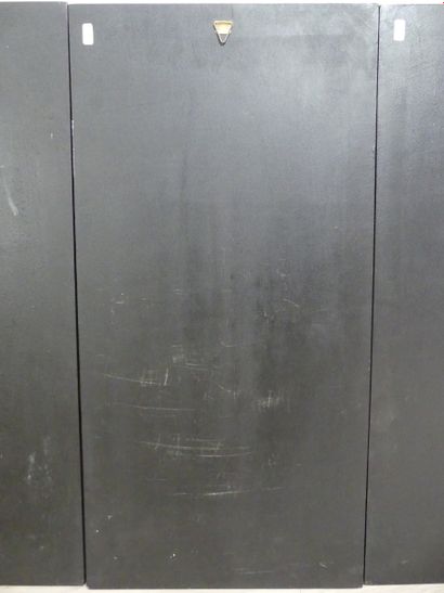 VIETNAM. Suite of 4 lacquered wood panels...
