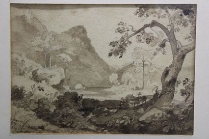 Ecole du XIXe siècle
LAVIS and pencil on...