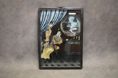 CHINA. Pendant representing geishas painting...
