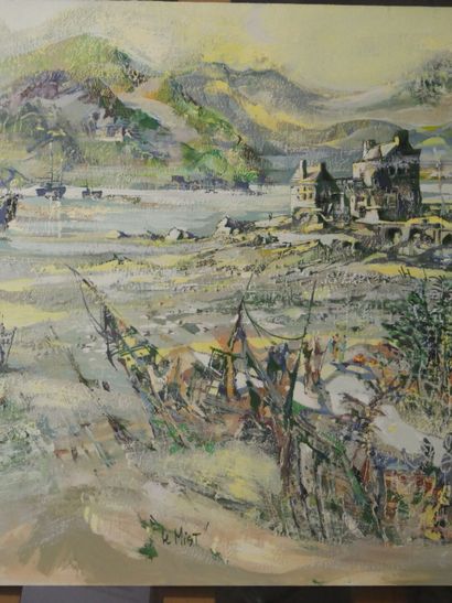 Daniel LOURADOUR (1930-2007) The Mist, watercolor...