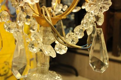 Style Louis XVI 
Pair of chandeliers in chased...
