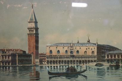 MINOTTO
A. MINOTTO. Venice. Pair of watercolors...
