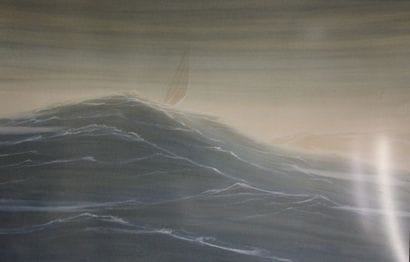 Voilier. 
Yannick MANIER (XX) Marine, watercolor...