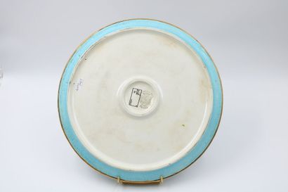 LONGWY 
Large dish in cloisonné enamels with...