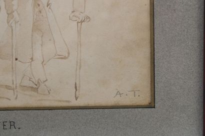 Adam TOEPFFER (1766-1847) Men with Canes,...