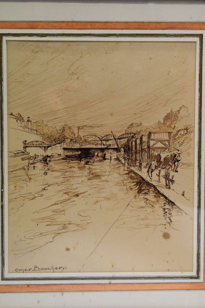 Omer Desiré BOUCHERY (1882-1962), The Canal...