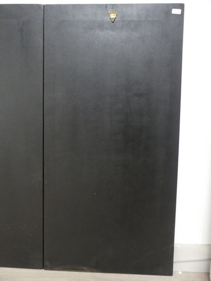 VIETNAM. Suite of 4 lacquered wood panels...