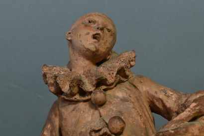 Importante statue en terre cuite à l'effigie...