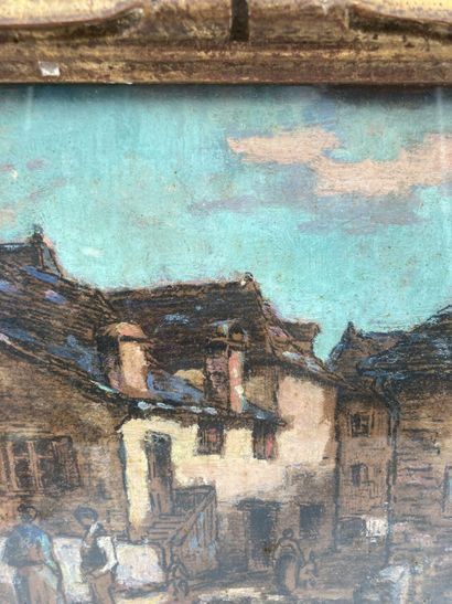 School of the XXth century. Gouache and pencil...