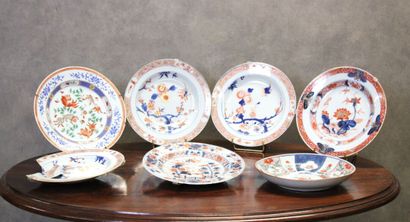 CHINE - Compagnie des indes
Suite of 7 porcelain...