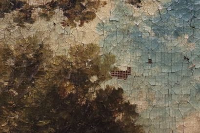 School of the XIXth century, Sous-bois, oil...