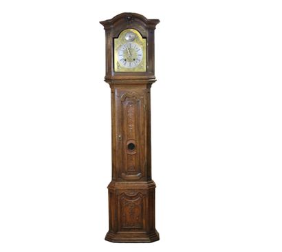 Régence
Horloge de parquet en chêne mouluré...