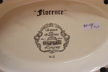 LONGWY model Florence. Soup tureen in cloisonné...