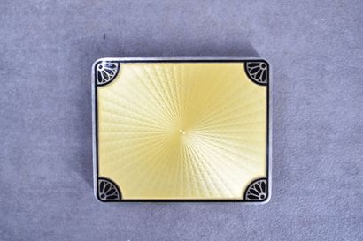 Silver and vermeil box with sunburst decoration....