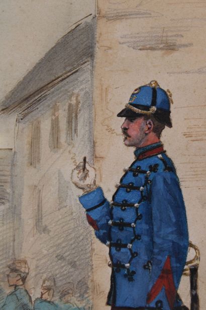 Edouard DETAILLE (1848-1912). Portrait of...