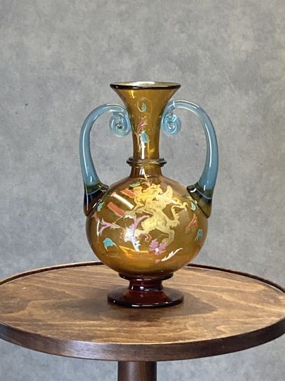 AUGUSTE Jean (1830 - 1904). Vase with handles...