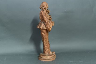 Importante statue en terre cuite à l'effigie...