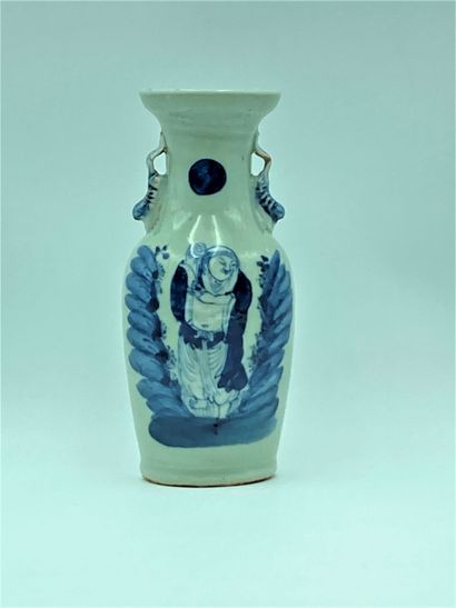 Vase of baluster form out of enamelled ceramics...