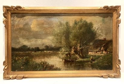 René TENER (1846-1925) The breeze in the...