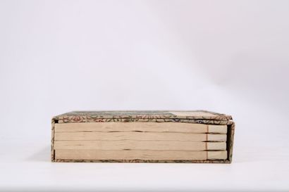 JAPAN. Box containing four bound notebooks...