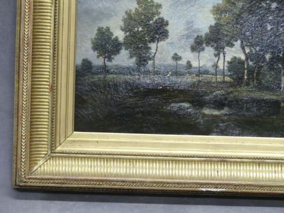 Léon RICHET (1847-1907). Landscape, oil on...