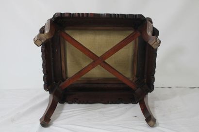 CHINE
Armchair in natural wood with hexagonal...