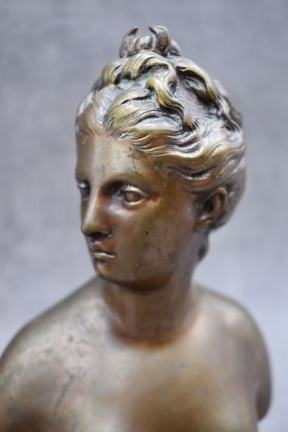 P. BAUR (XIXe-XXe siècle), Diane, bronze...
