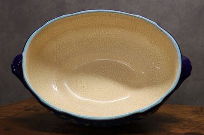 LONGWY model Florence. Soup tureen in cloisonné...