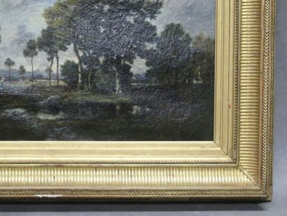 Léon RICHET (1847-1907). Landscape, oil on...
