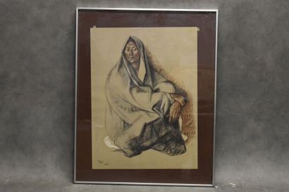 Francisco ZUÑIGA (1912-1998), Kneeling woman,...