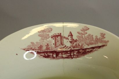 Meeting of earthenware including three cylindrical...
