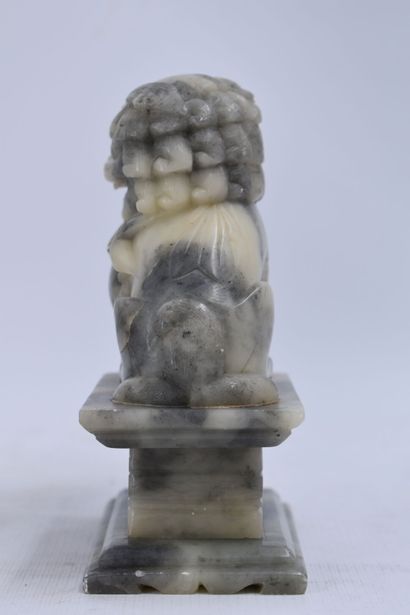 Meeting of two sculptures in hard stone including...